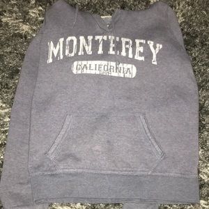 BLUE CROPPED MONTEREY HOODIE